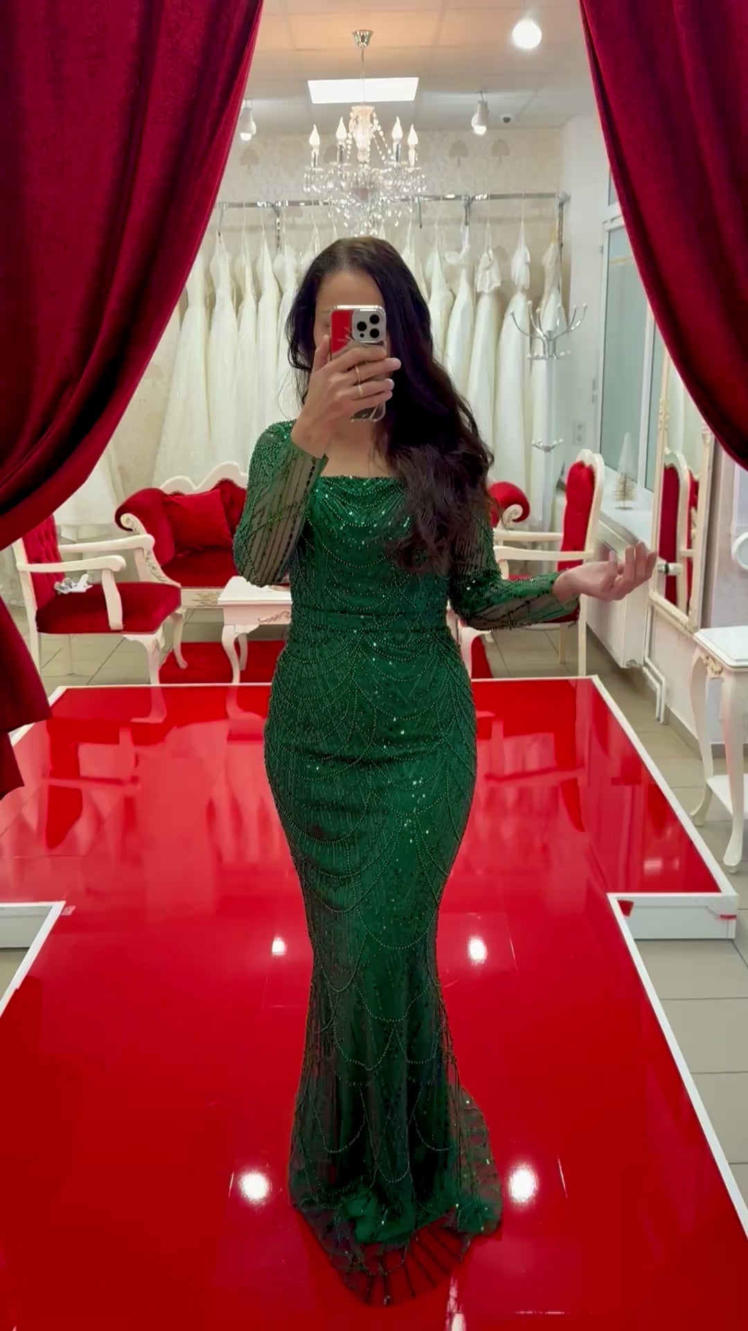 Elegantes Pailletten-Abendkleid